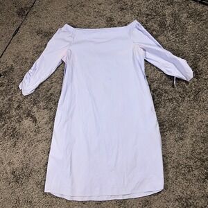 J.McLaughlin Off Shoulder Dress 3/4 Sleeve Casual Chic‎ Dress Size M